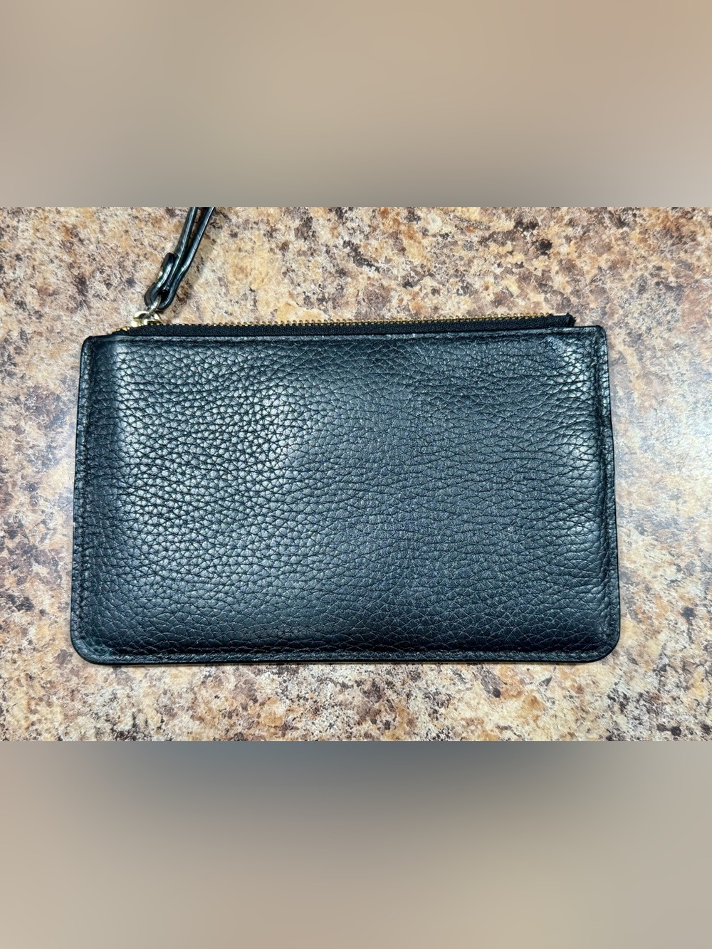 kate spade Black Pebbled Leather Wristlet with Gold Hardware - Picture 2 of 6